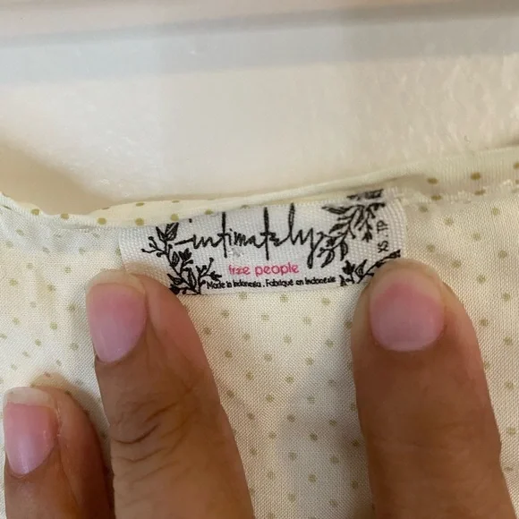 Free People Intimately Voile and Lace Boho Trapeze Cream Mini Hippie dress - Picture 3 of 13